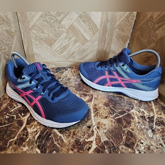 Asics women's every comfort amplifoam walking shoes blue size 8. 313 - Picture 1 of 10